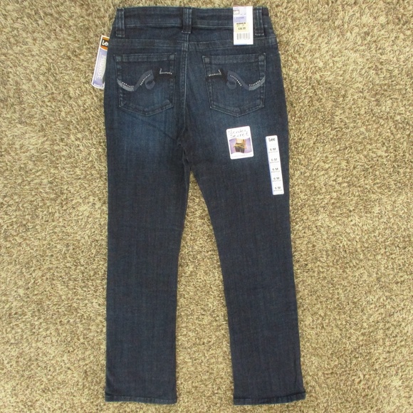 Lee Jeans Women's 6 Dark Wash Bootcut Mid Rise Stretch Denim Slender Secret - Picture 2 of 10